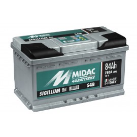 Аккумулятор 6СТ-84A MIDAC S4B Sigillum 12V, 84Ah (-/+) низкий евро Мидак Сигиллум, 12В, 84Ач, EN780А